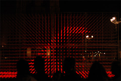 Un énorme affichage 3D