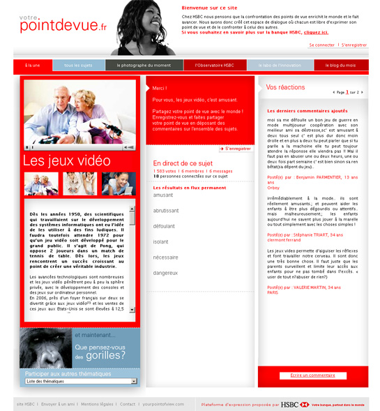 HSBC vous demande votre avis !